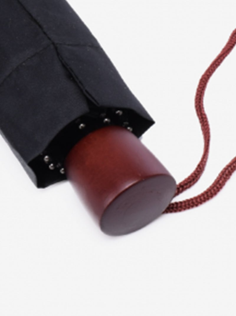 Parapluie pliant manuel mixte dragonne Noir - Kiabi