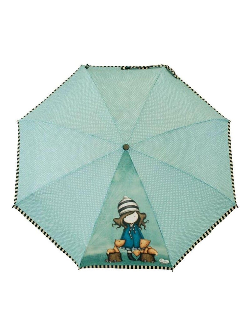 Parapluie pliant manuel vert 95 cm Vert - Kiabi
