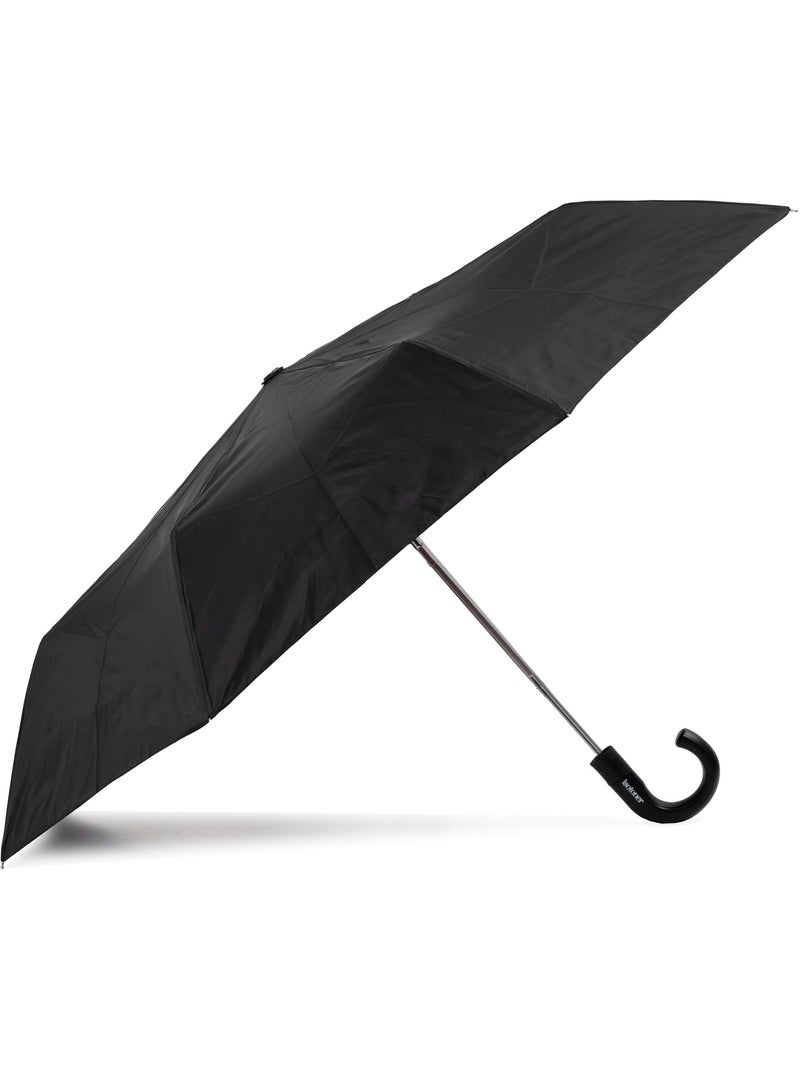 Parapluie poignée crook, solide, déperlant, à ouverture automatique mixte adulte isotoner Noir - Kiabi