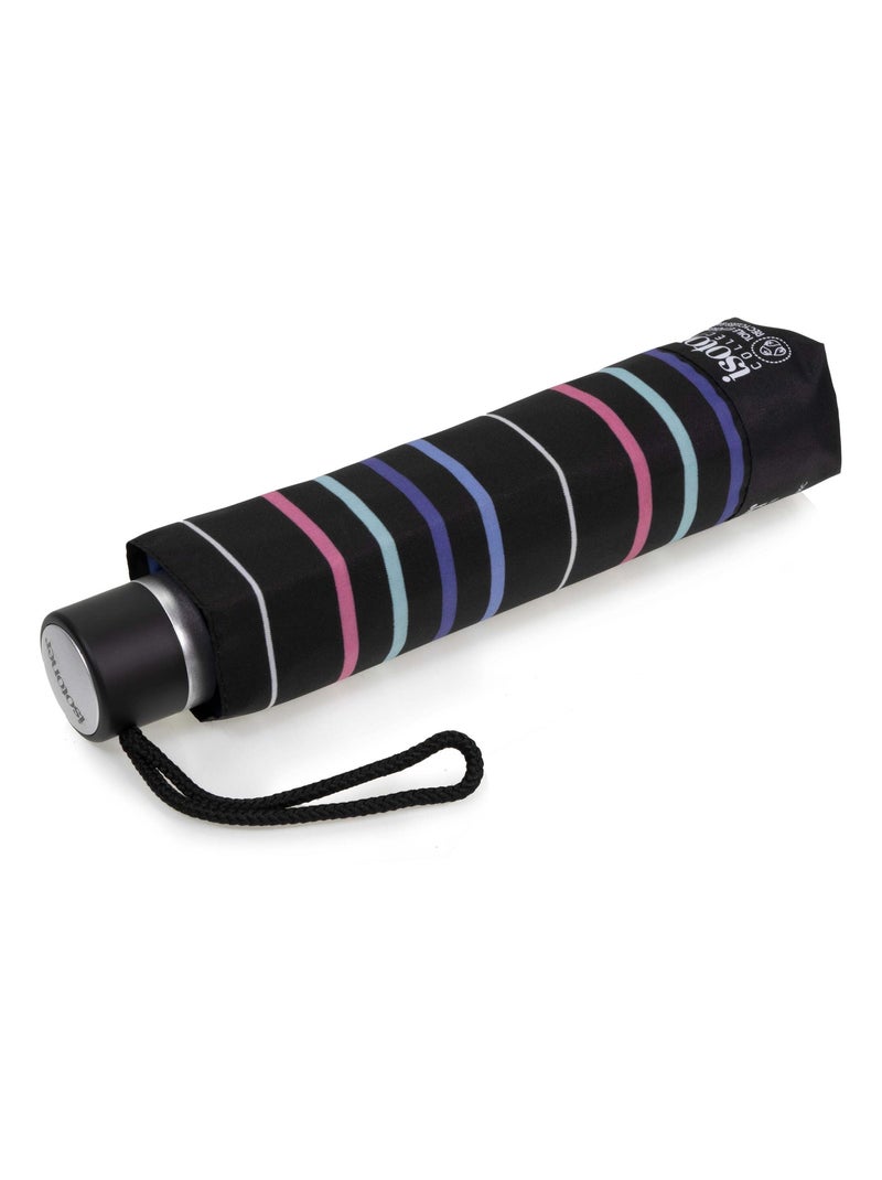 Parapluie poignée crook, solide, ultra déperlant, à ouverture automatique Bleu Violet Noir - Kiabi