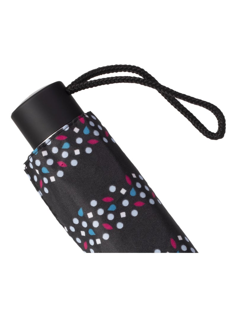 Parapluie poignée crook, solide, ultra déperlant, à ouverture automatique femme Isotoner Noir Blanc Bleu - Kiabi