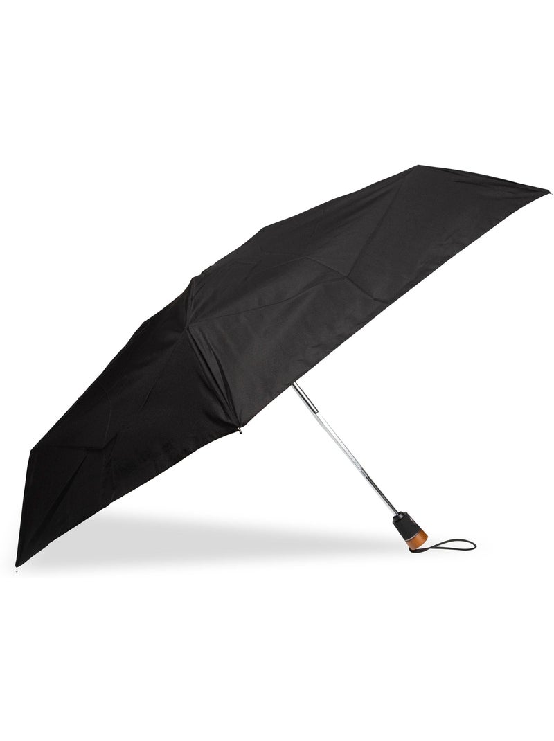 Parapluie poignée travaillée en bois chic xtra solide et déperlant homme isotoner Noir - Kiabi