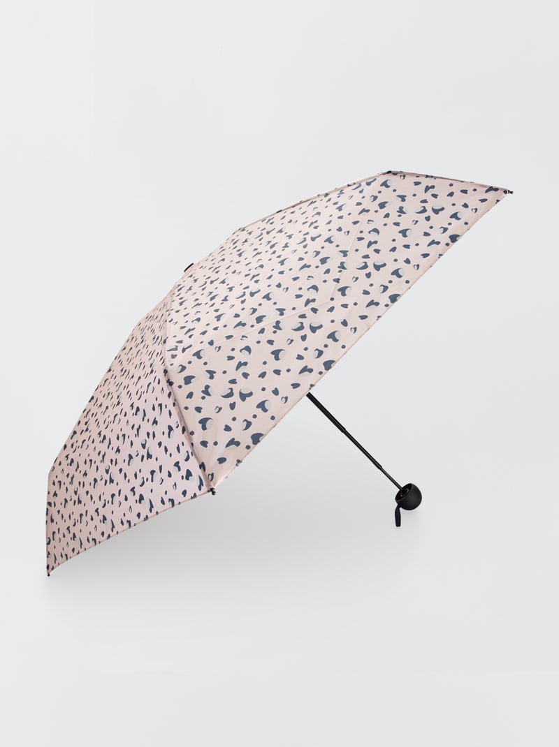 Parapluie rétractable avec housse Marron - Kiabi