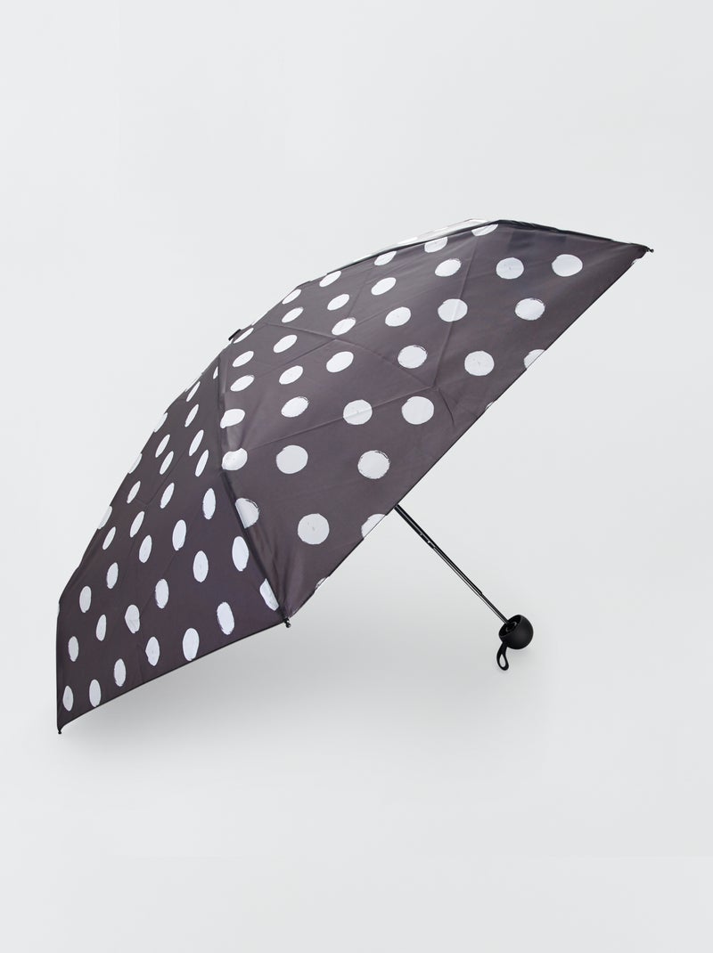 Parapluie rétractable avec housse Noir - Kiabi