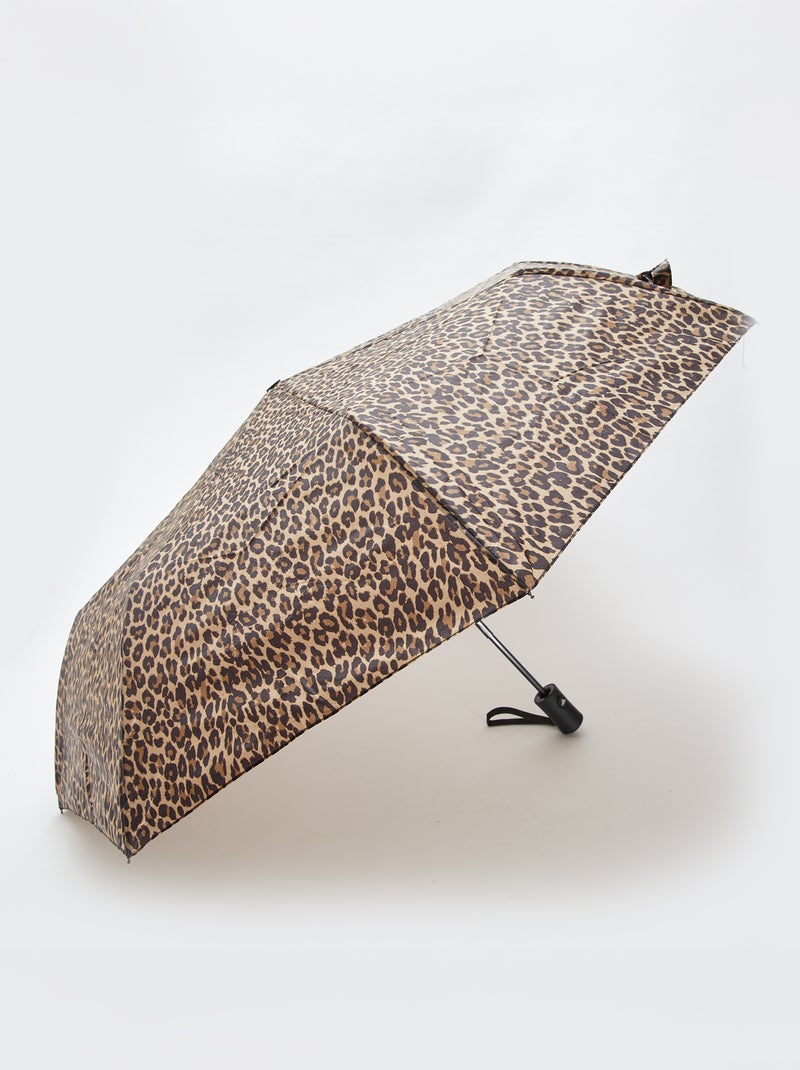 Parapluie rétractacle avec housse Léopard - Kiabi