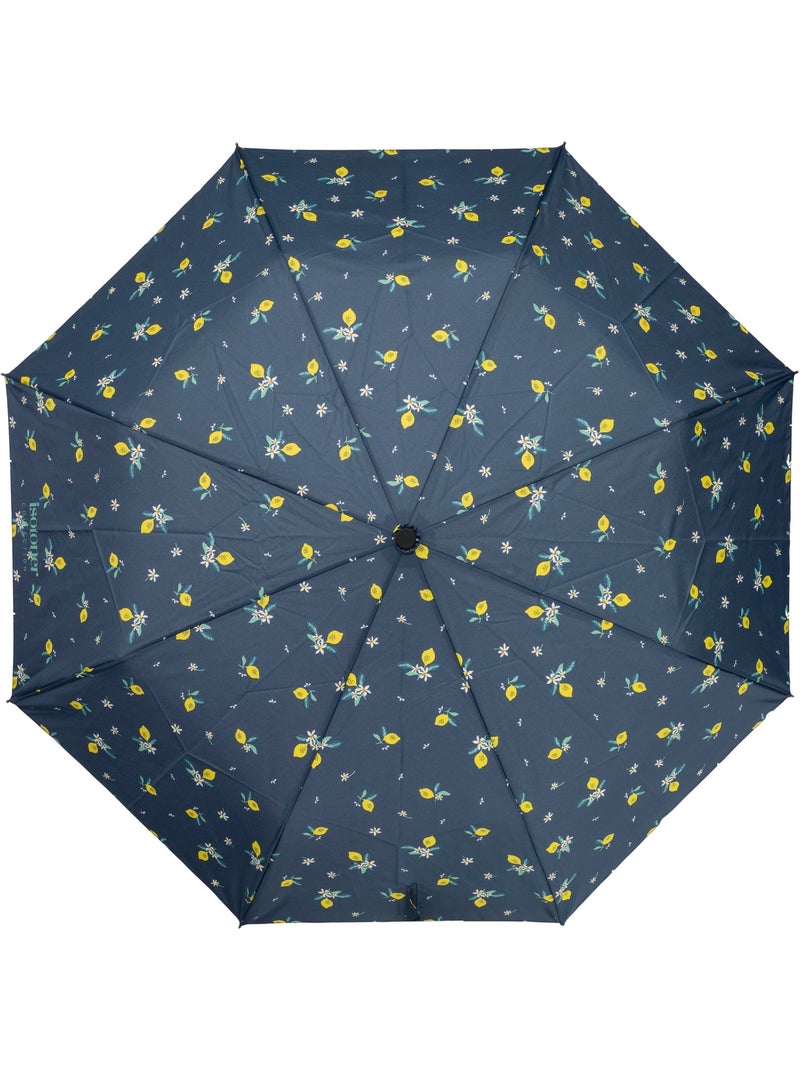 Parapluie solide, déperlant, 23cm plié à ouverture/ fermeture manuelle femme isotoner Bleu Jaune - Kiabi
