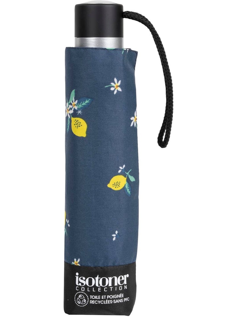 Parapluie solide, déperlant, 23cm plié à ouverture/ fermeture manuelle femme isotoner Bleu Jaune - Kiabi