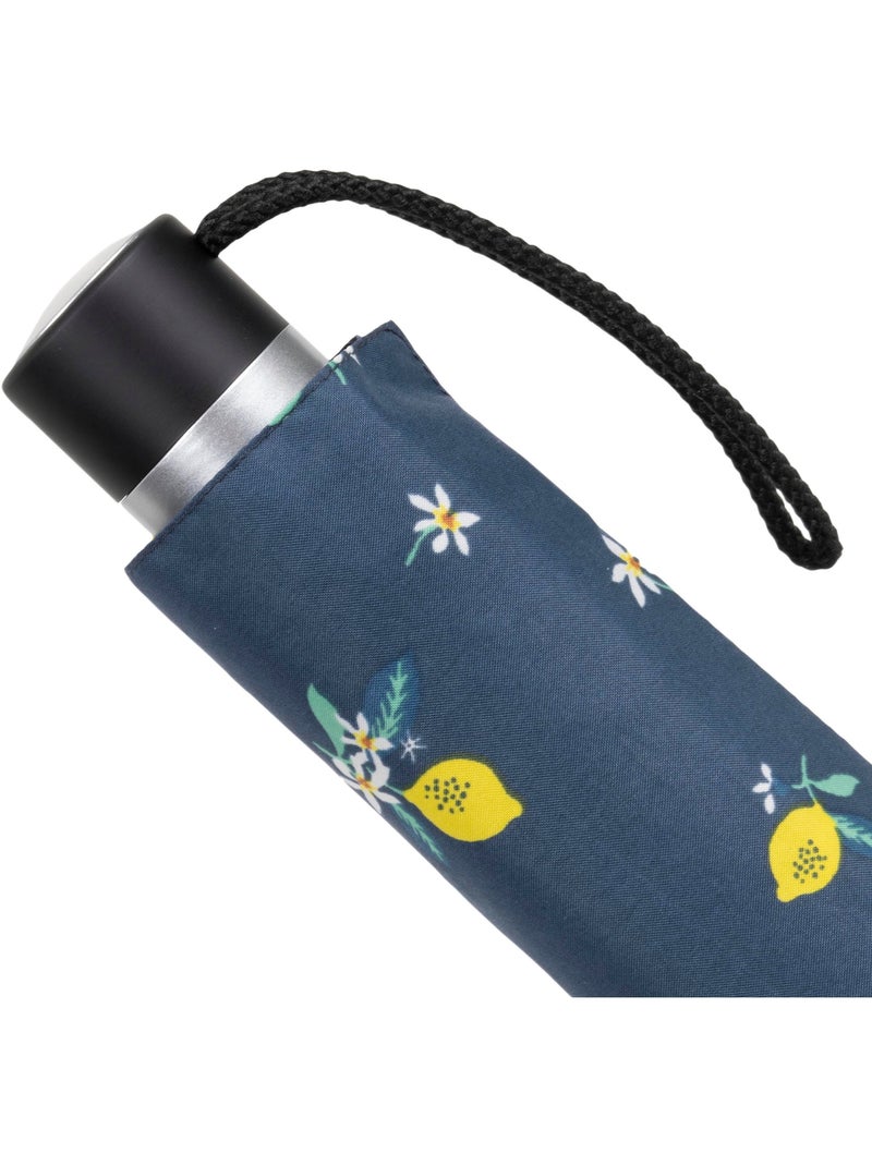 Parapluie solide, déperlant, 23cm plié à ouverture/ fermeture manuelle femme isotoner Bleu Jaune - Kiabi