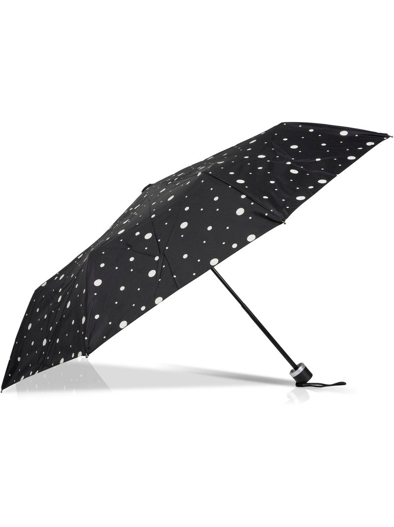 Parapluie solide, déperlant, 23cm plié à ouverture/ fermeture manuelle femme isotoner Noir Jaune - Kiabi