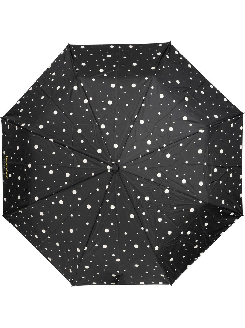 Parapluie solide, déperlant, 23cm plié à ouverture/ fermeture manuelle femme isotoner Noir Jaune - Kiabi
