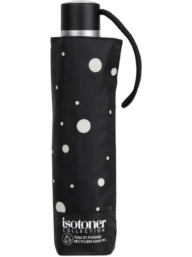 Parapluie solide, déperlant, 23cm plié à ouverture/ fermeture manuelle femme isotoner Noir Jaune - Kiabi