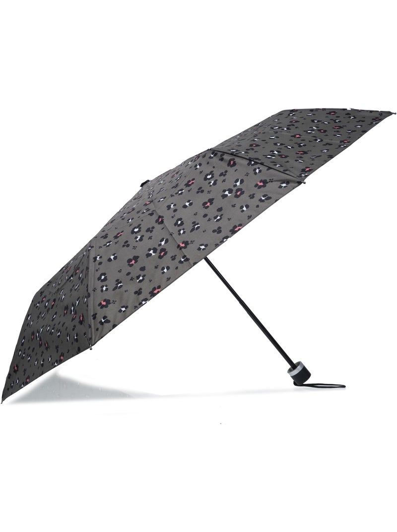 Parapluie solide, déperlant, 23cm plié à ouverture/ fermeture manuelle femme isotoner Noir Kaki Blanc - Kiabi