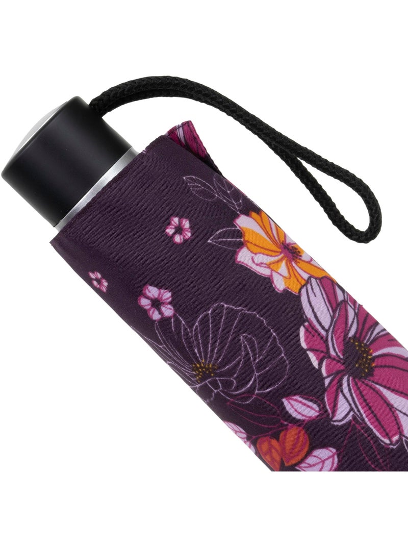 Parapluie solide, déperlant, 23cm plié à ouverture/ fermeture manuelle femme isotoner Violet figue - Kiabi