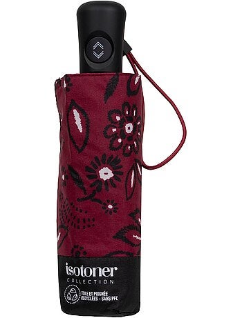 Parapluie solide, déperlant, large couverture 98 cm, mini 21cm et automatique femme isotoner