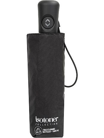Parapluie solide, déperlant, large couverture 98 cm, mini 21cm et automatique femme isotoner