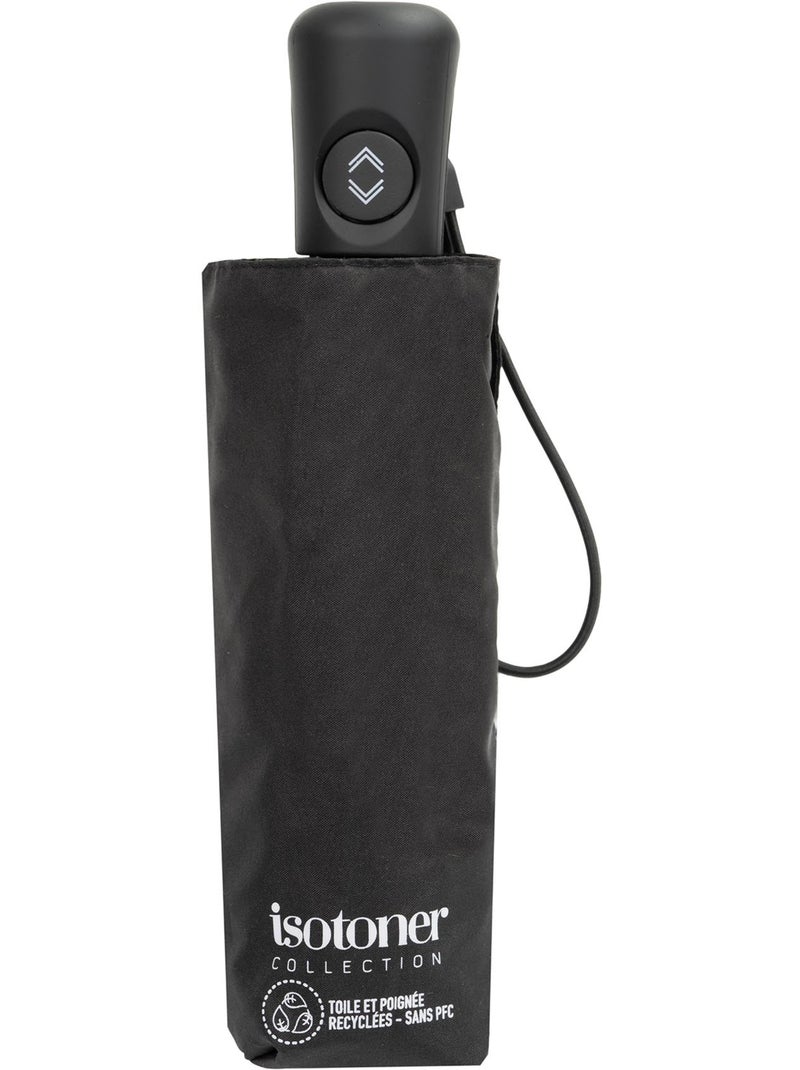 Parapluie solide, déperlant, large couverture 98 cm, mini 21cm et automatique femme isotoner Noir - Kiabi