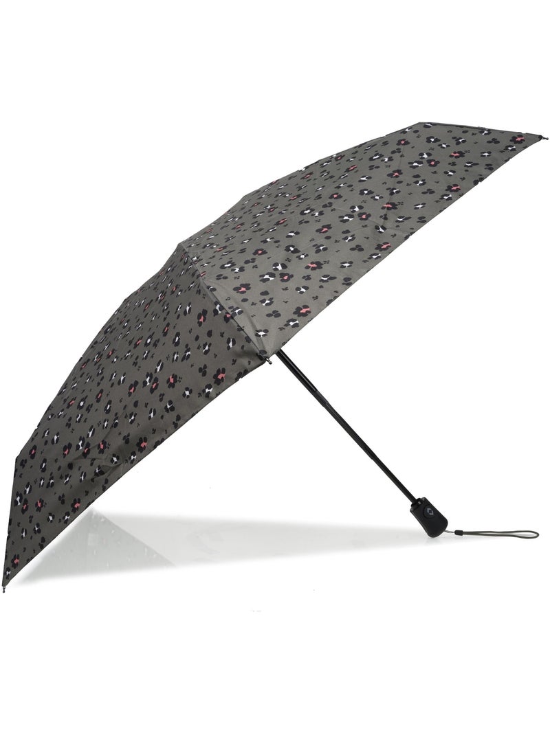 Parapluie solide, déperlant, large couverture 98 cm, mini 21cm et automatique femme isotoner Noir Kaki Blanc - Kiabi
