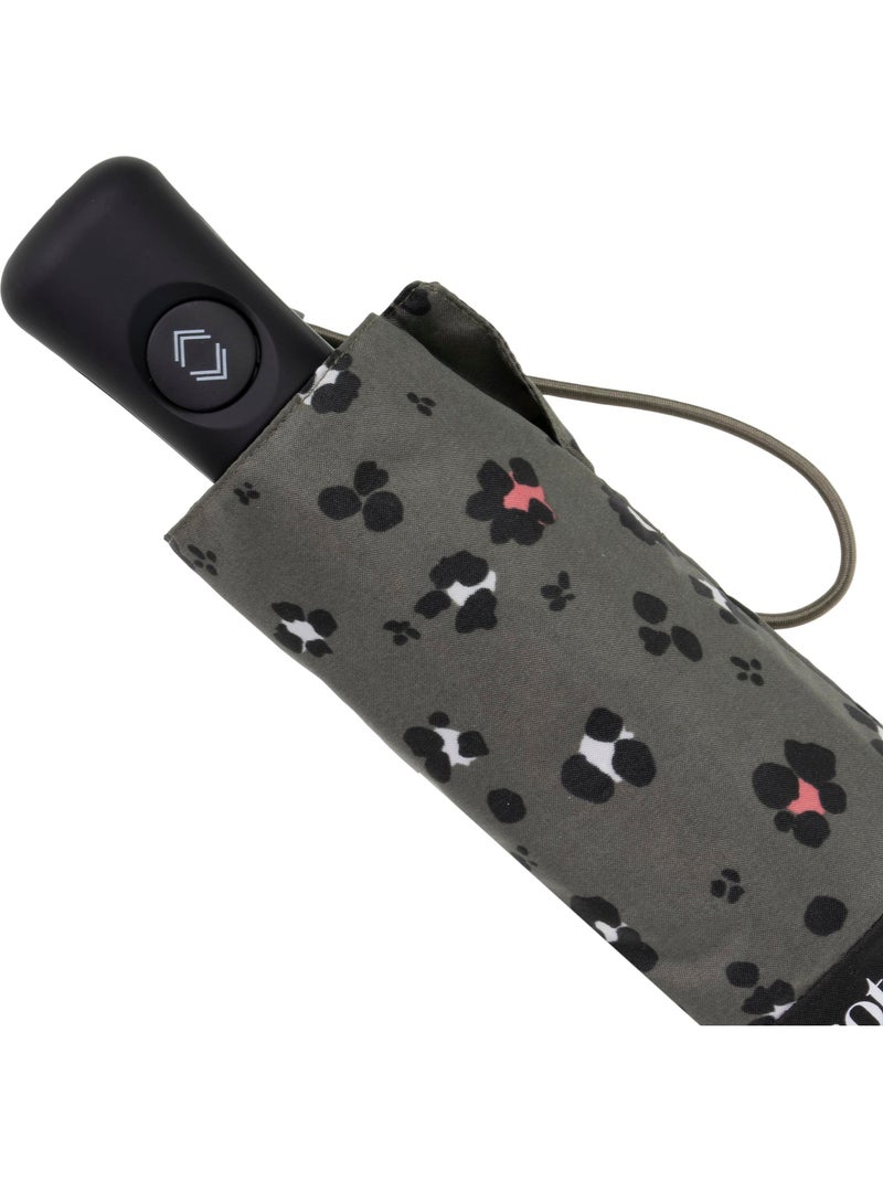Parapluie solide, déperlant, large couverture 98 cm, mini 21cm et automatique femme isotoner Noir Kaki Blanc - Kiabi