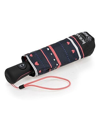 Parapluie solide, déperlant, large couverture 98 cm, mini 21cm et automatique femme isotoner