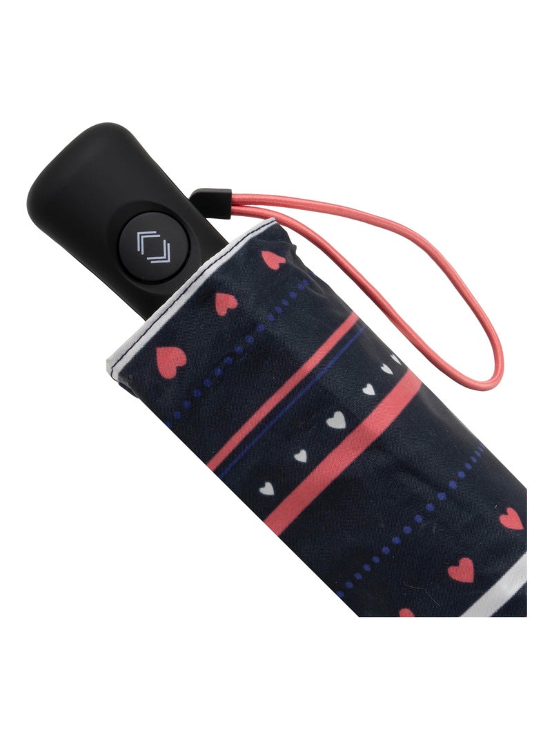 Parapluie solide, déperlant, large couverture 98 cm, mini 21cm et automatique femme isotoner Noir Rose Bleu - Kiabi
