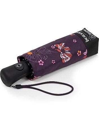 Parapluie solide, déperlant, large couverture 98 cm, mini 21cm et automatique femme isotoner