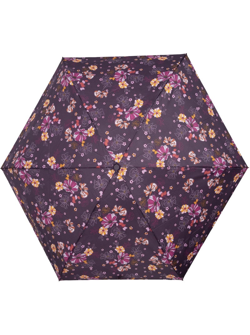 Parapluie solide, déperlant, large couverture 98 cm, mini 21cm et automatique femme isotoner Violet aubergine - Kiabi