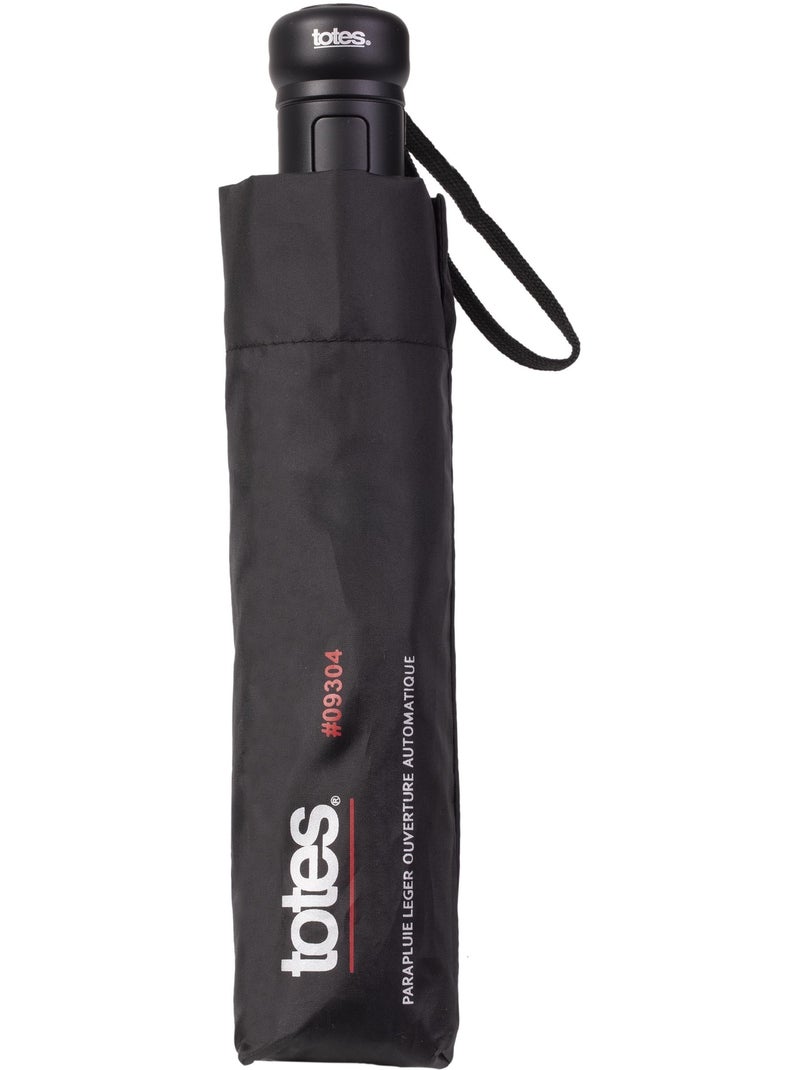 Parapluie solide, déperlant, ouverture automatique homme isotoner Noir - Kiabi