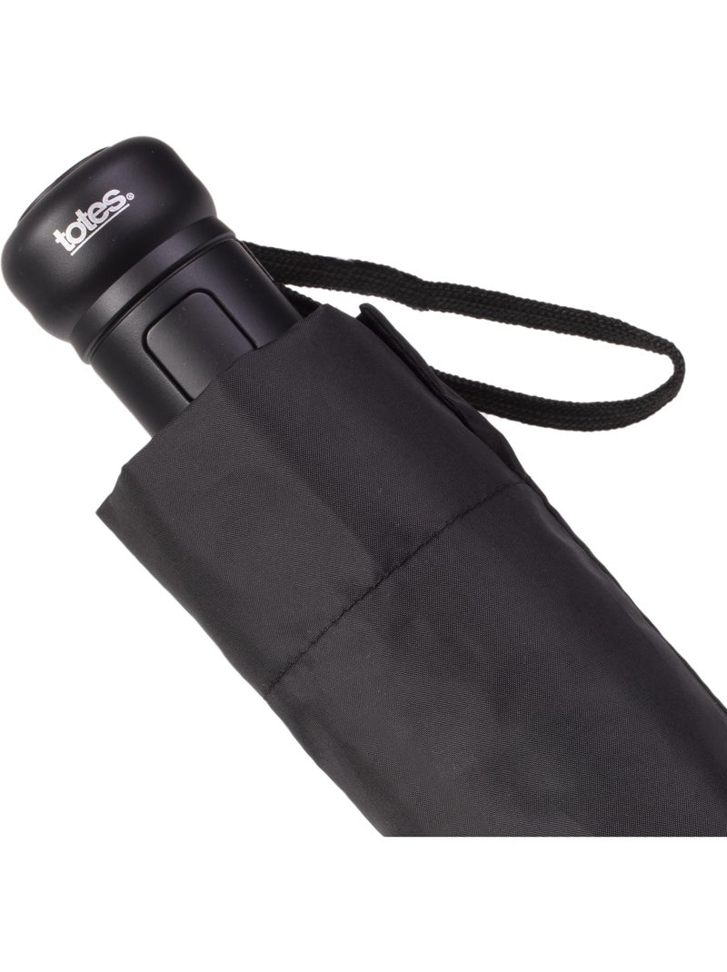 Parapluie solide, déperlant, ouverture automatique homme isotoner Noir - Kiabi