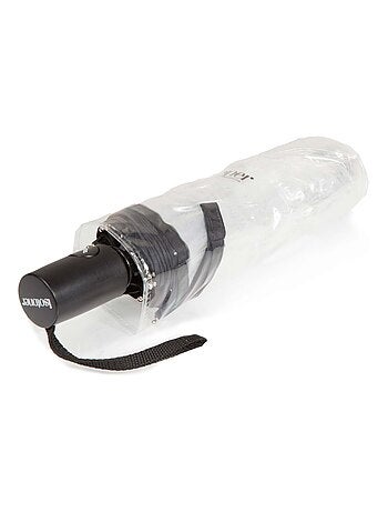 Parapluie solide, transparent, ouverture/fermeture manuelle femme Isotoner
