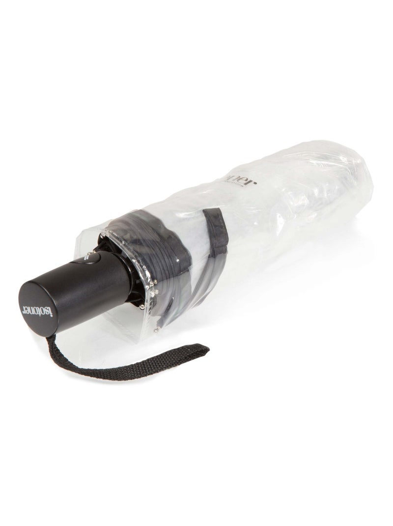 Parapluie solide, transparent, ouverture/fermeture manuelle femme Isotoner Noir - Kiabi