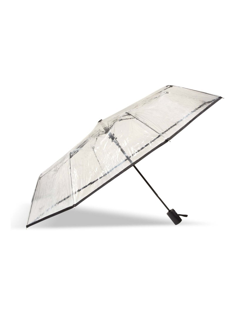 Parapluie solide, transparent, ouverture/fermeture manuelle femme Isotoner Noir - Kiabi