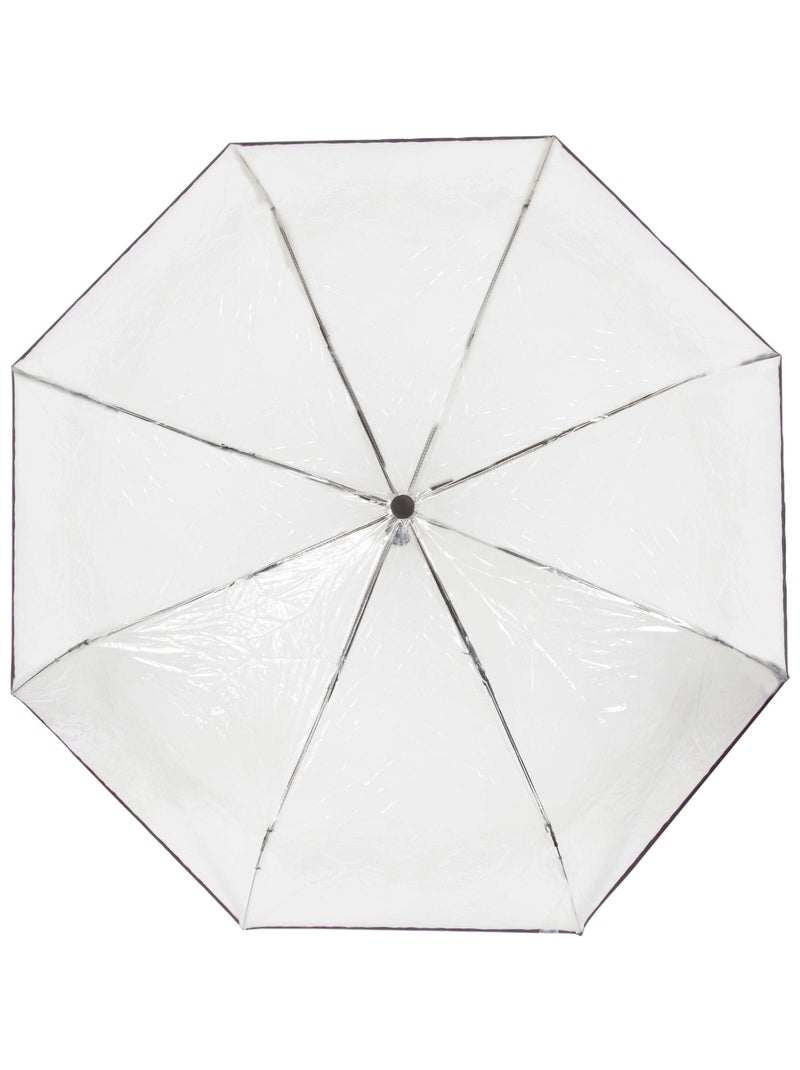 Parapluie solide, transparent, ouverture/fermeture manuelle femme Isotoner Noir - Kiabi