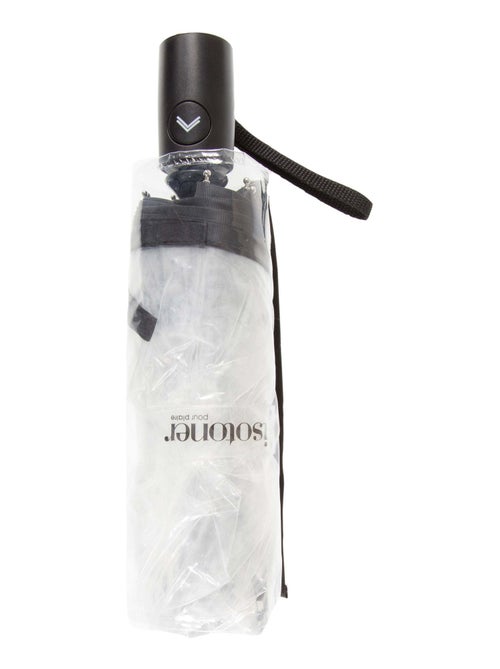 Parapluie solide, transparent, ouverture/fermeture manuelle femme Isotoner - Kiabi
