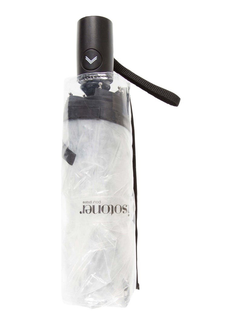 Parapluie solide, transparent, ouverture/fermeture manuelle femme Isotoner Noir - Kiabi