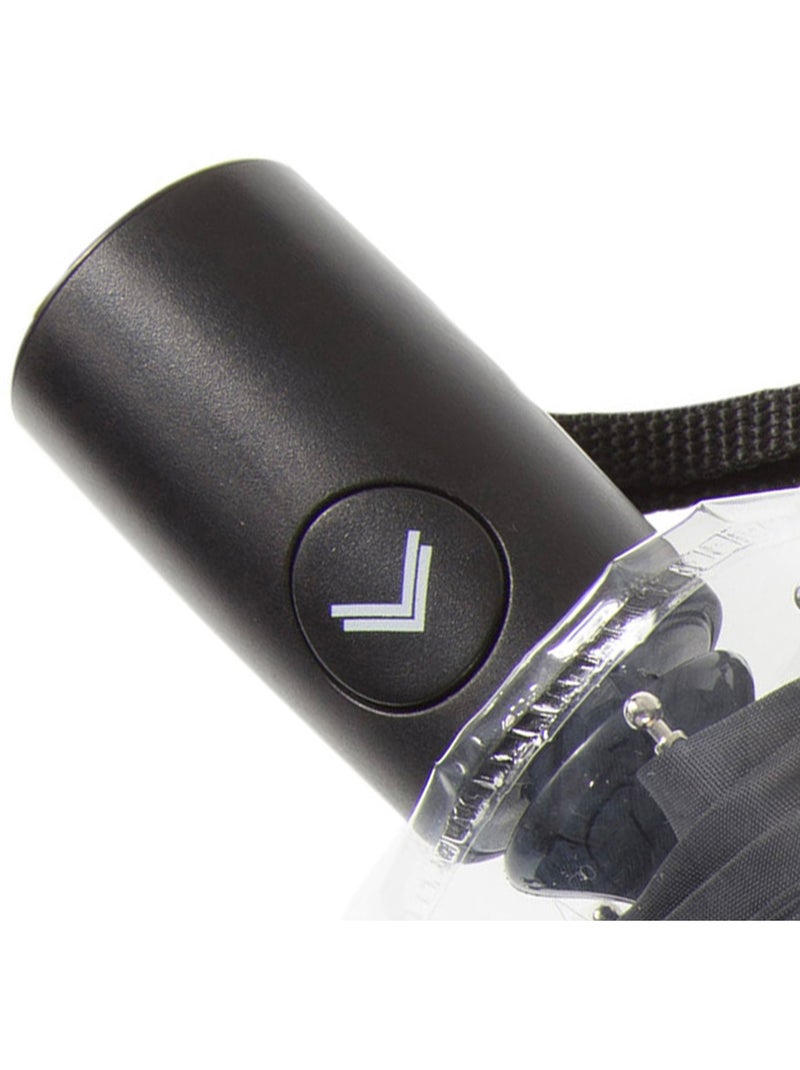 Parapluie solide, transparent, ouverture/fermeture manuelle femme Isotoner Noir - Kiabi
