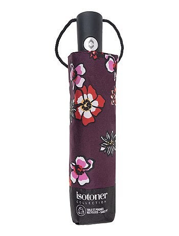 Parapluie solide, ultra déperlant, à ouverture/ fermeture automatique femme Isotoner