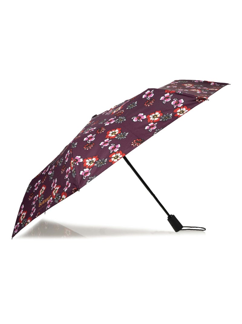 Parapluie solide, ultra déperlant, à ouverture/ fermeture automatique femme isotoner Violet aubergine - Kiabi