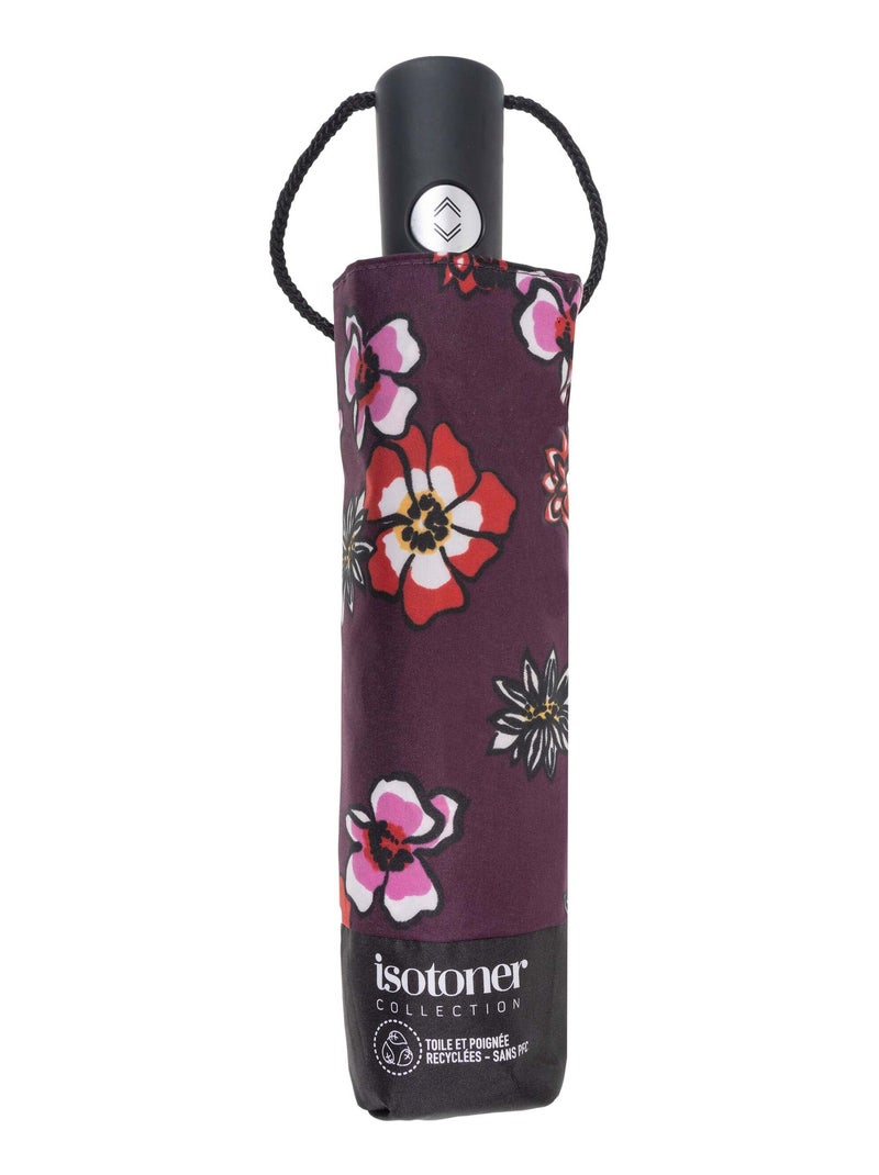 Parapluie solide, ultra déperlant, à ouverture/ fermeture automatique femme isotoner Violet aubergine - Kiabi