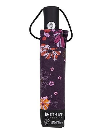 Parapluie solide, ultra déperlant, à ouverture/ fermeture automatique femme Isotoner