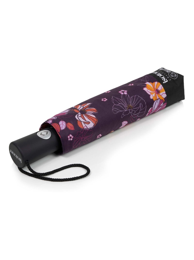 Parapluie solide, ultra déperlant, à ouverture/ fermeture automatique femme Isotoner Violet/Corail - Kiabi