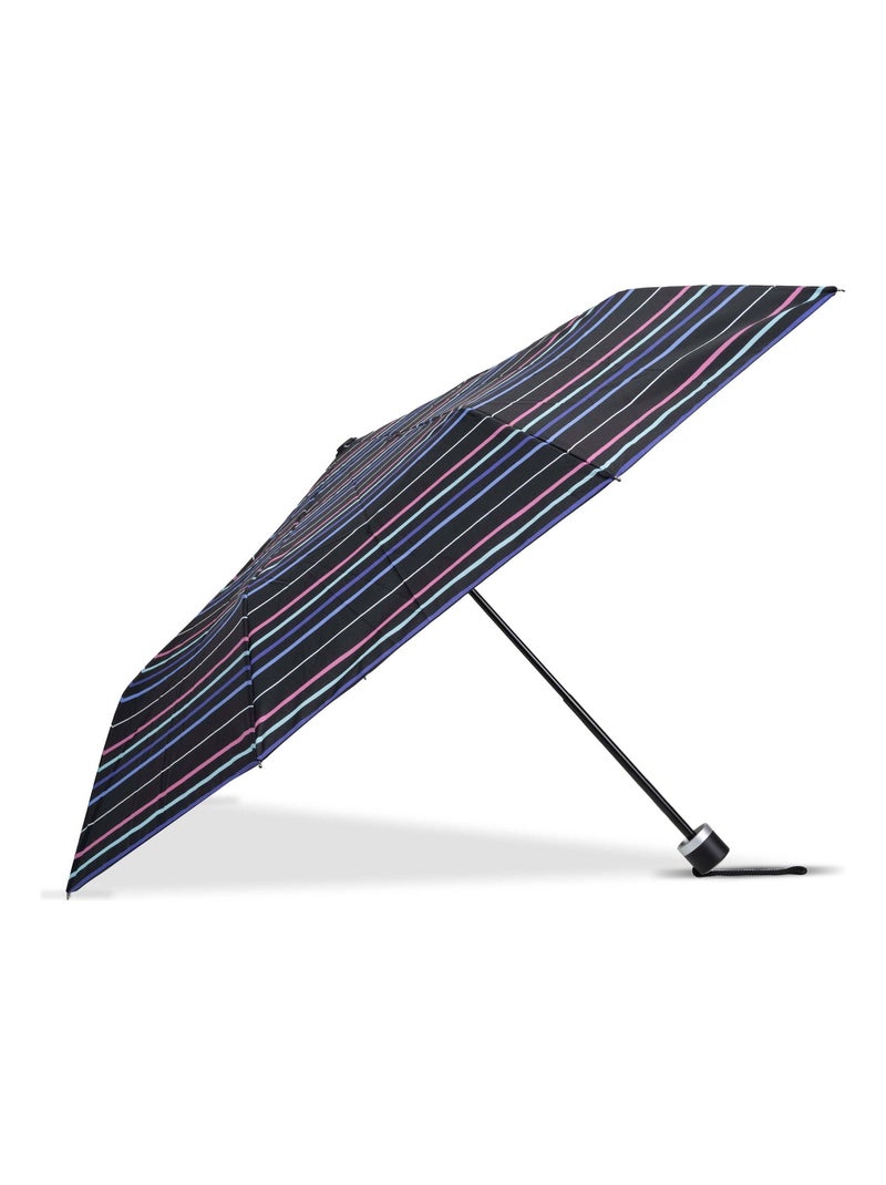 Parapluie solide, ultra déperlant, à ouverture/ fermeture manuelle femme Isotoner Bleu Violet Noir - Kiabi