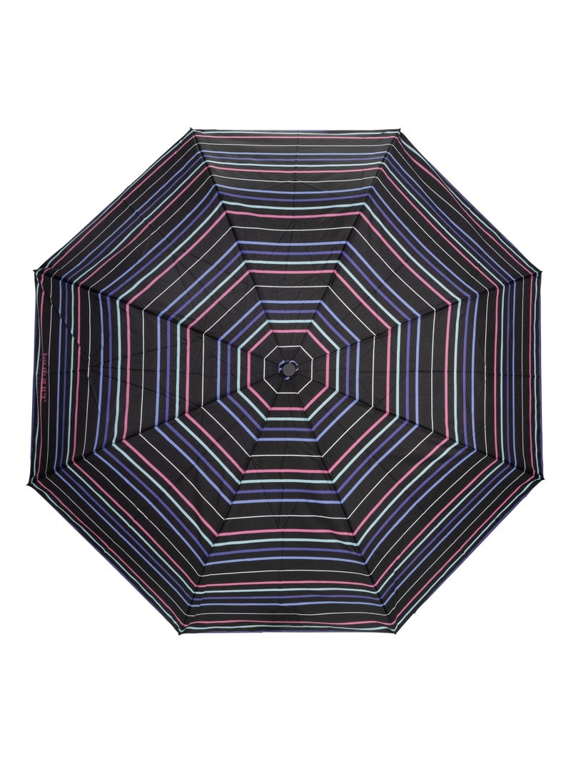 Parapluie solide, ultra déperlant, à ouverture/ fermeture manuelle femme Isotoner Bleu Violet Noir - Kiabi