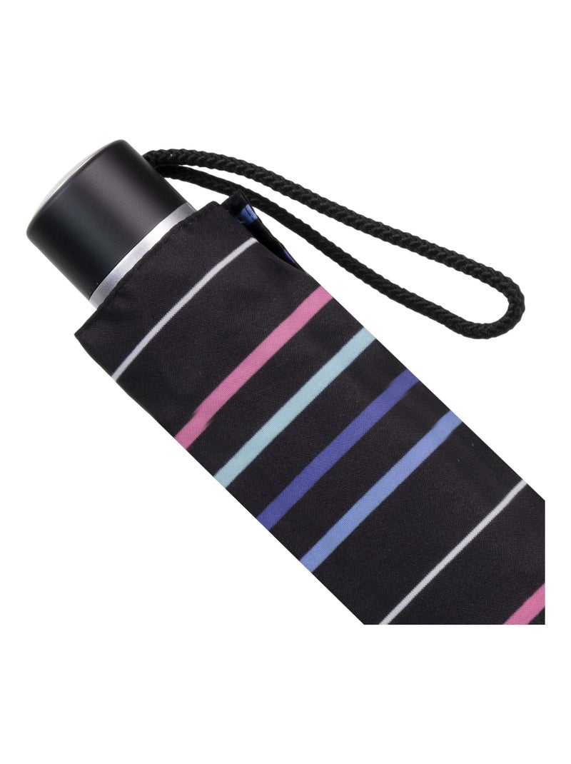 Parapluie solide, ultra déperlant, à ouverture/ fermeture manuelle femme Isotoner Bleu Violet Noir - Kiabi