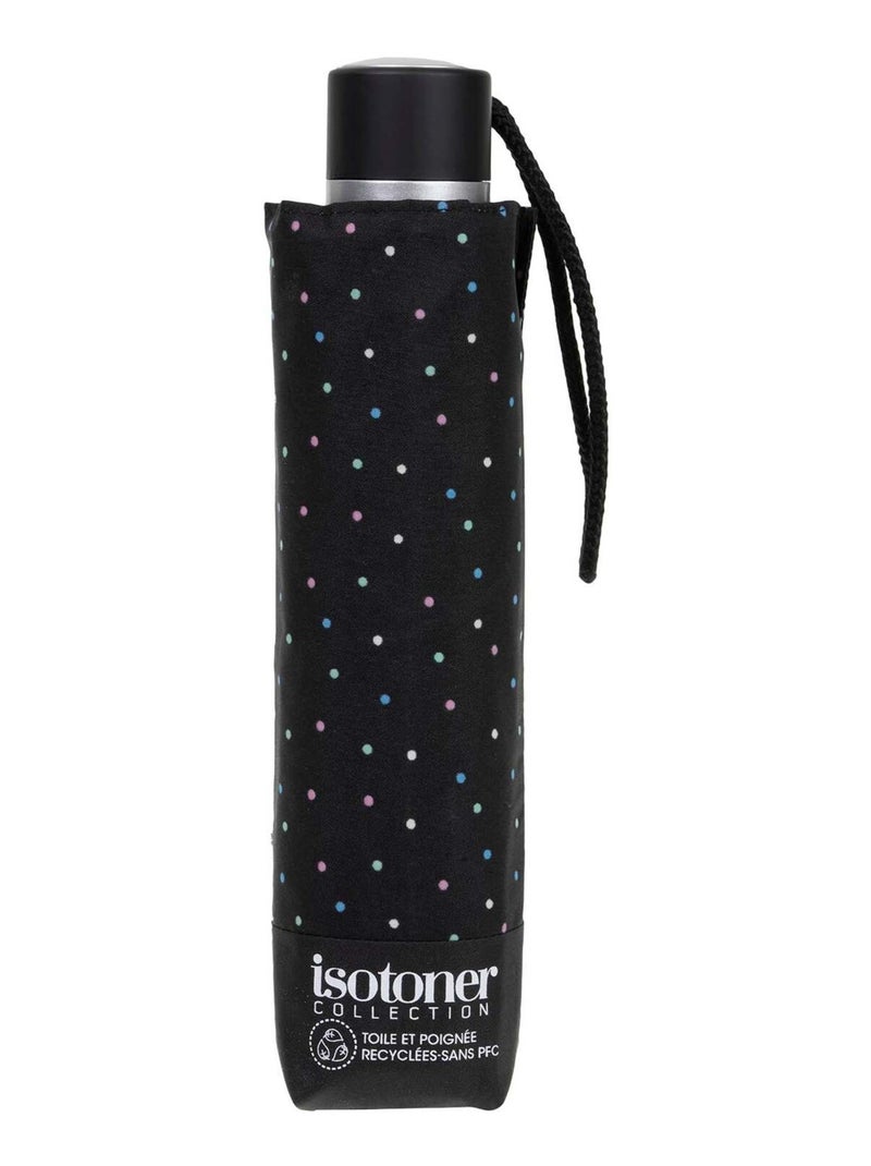 Parapluie solide, ultra déperlant, à ouverture/ fermeture manuelle femme Isotoner Noir Rose Bleu - Kiabi