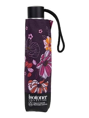 Parapluie solide, ultra déperlant, à ouverture/ fermeture manuelle femme Isotoner