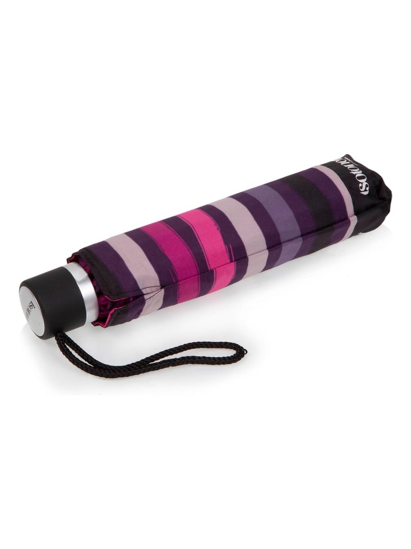 Parapluie solide, ultra déperlant, à ouverture/ fermeture manuelle Noir Violet clair Noir - Kiabi