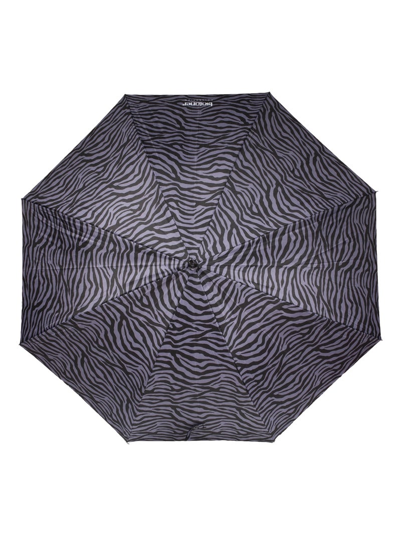 Parapluie solide, ultra déperlant, à ouverture/ fermeture manuelle Noir Violet - Kiabi