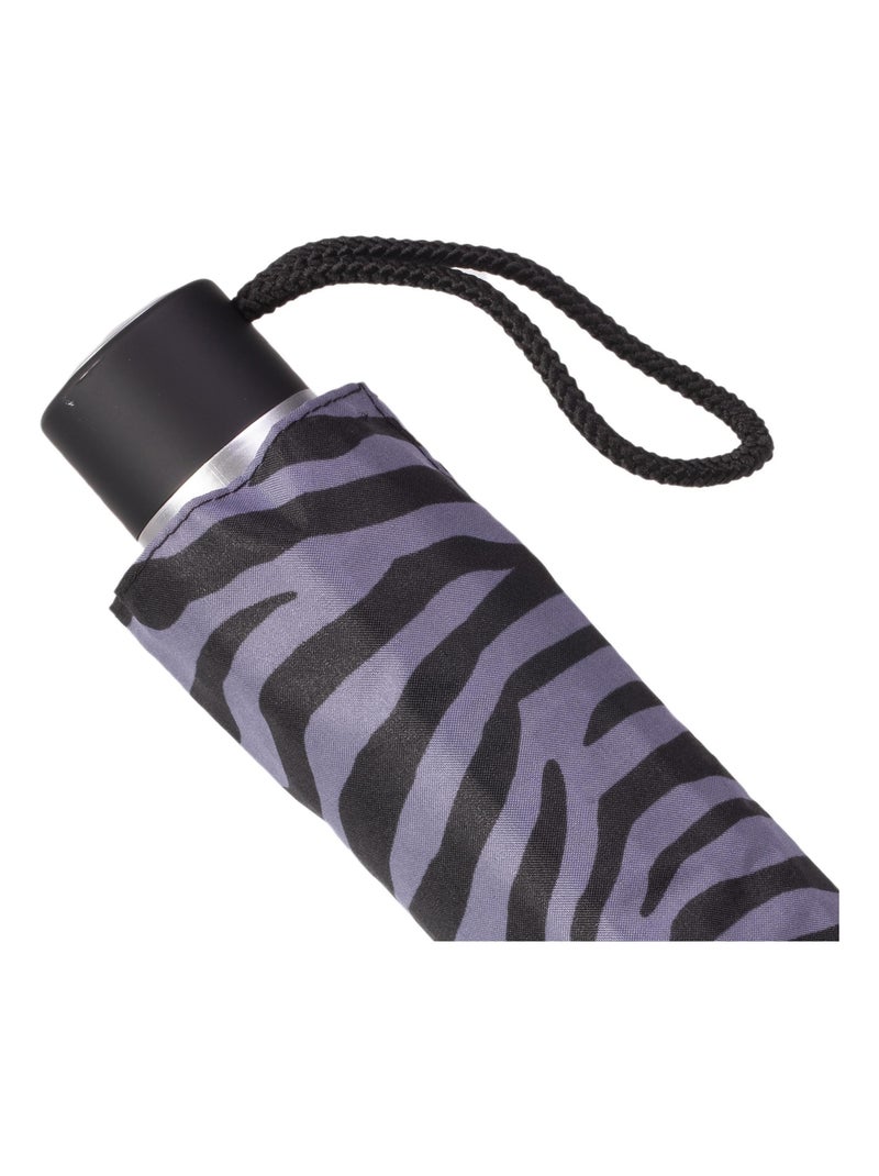 Parapluie solide, ultra déperlant, à ouverture/ fermeture manuelle Noir Violet - Kiabi