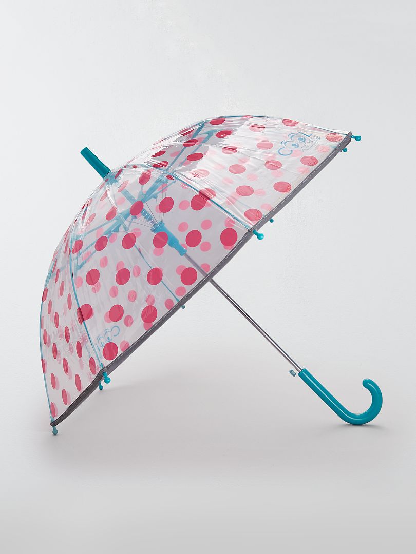 Parapluie transparent à 'pois' rose - Kiabi