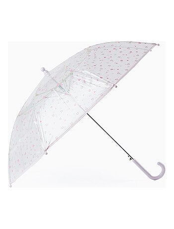 Parapluie transparent  avec motif floral